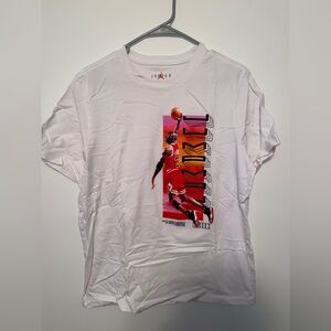 White Jordan Graphic Tee, Size: L